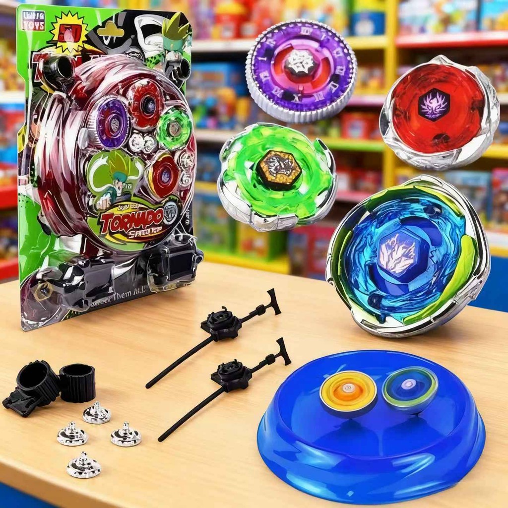 Kit 4 Beyblades Metal com LED + Lançadores + Arena de Combate ...