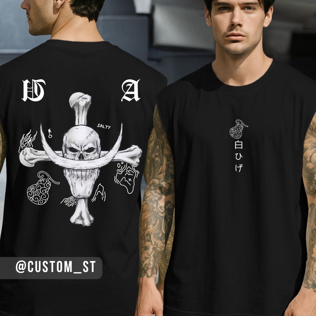 Regata Oversized Capitão Barba Branca Escudo Imperador One Piece Fandom Anime Edward Newgat