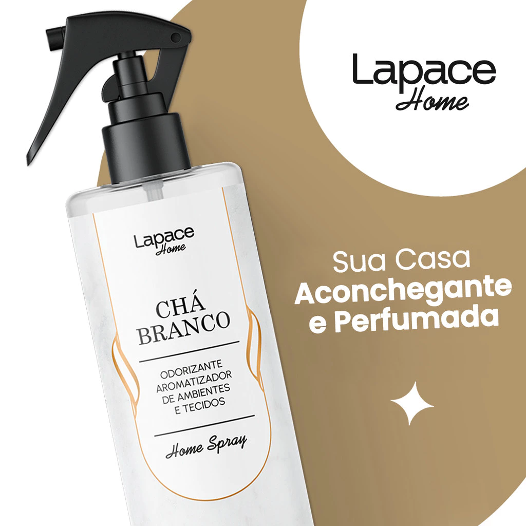 Odorizante Home Spray Aromatizador de Ambiente Cheirinho Tecidos Chá Branco 200ml