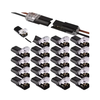Conector Elétrico Automotivo 2 Pinos – À Prova D'Água de Tira Terminal de Cabo e Fio