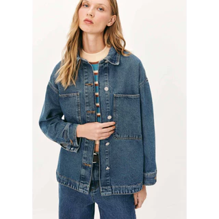 Camisa Jeans Feminina Oversized em Oferta na Shopee