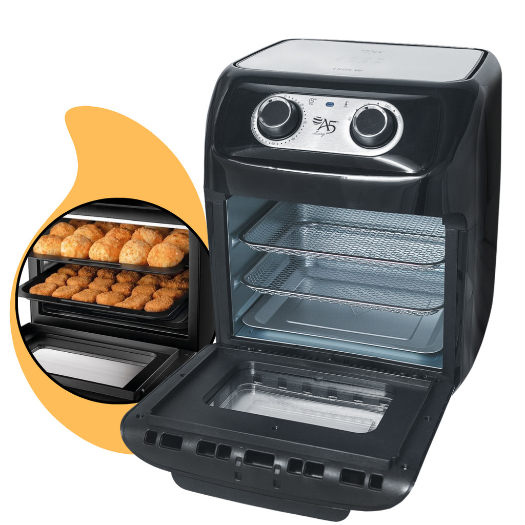 Air Fryer Forno Fritadeira Elétrica 12L Florença 4 em 1 Forno Grande Sem Óleo Antiaderente Família