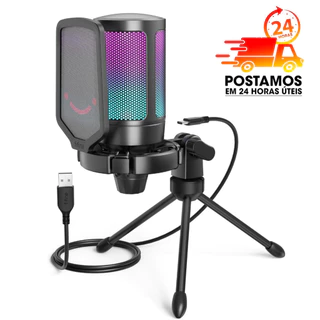 Microfone Gamer A6V Fifine Ampligame ORIGINAL com Nota Fiscal RGB USB A6V