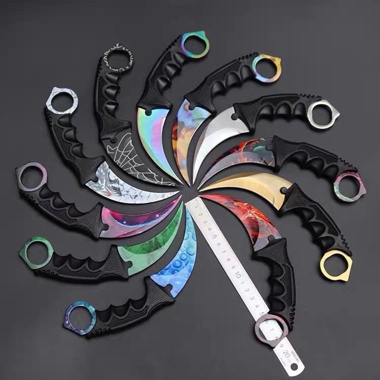 Faca Canivete Curvado Oxidado Com Bainha Modelo Karambit Luatek