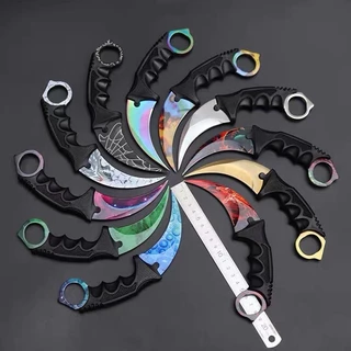 Faca Canivete Curvado Oxidado Com Bainha Modelo Karambit Luatek