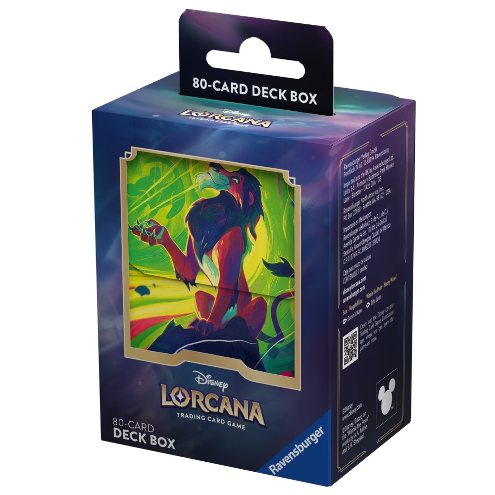 DECK BOX SCAR DISNEY LORCANA SET 6 TCG 80 CARDS CAIXA CARTAS ACESSÓRIOS ...