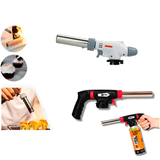Maçarico Portátil Multiuso Recarregável Ikon / Flame Gun com Regulagem Guepardo para Camping Cozinha - NTK em Oferta na Shopee