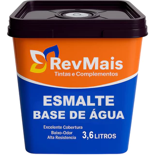 Tinta Esmalte Base De Água Branco 3,6 litros Revmais Alto Rendimento e Durabilidade