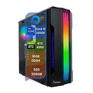 PC Gamer TOP Concórdia Processador i3 14100F 16GB SSD 256GB RTX 4060 Fonte 500W FreeDos em Oferta na Shopee