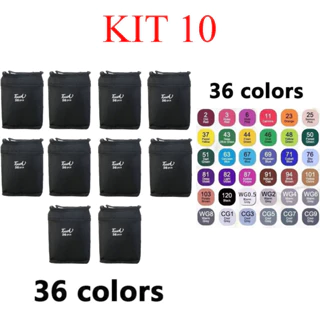 kit 10  36Cores Caneta Marcadora Com Ponta Dupla/Pintura De Arte/Aquarela/Material Escolar/Escritório marisa em Oferta na Shopee