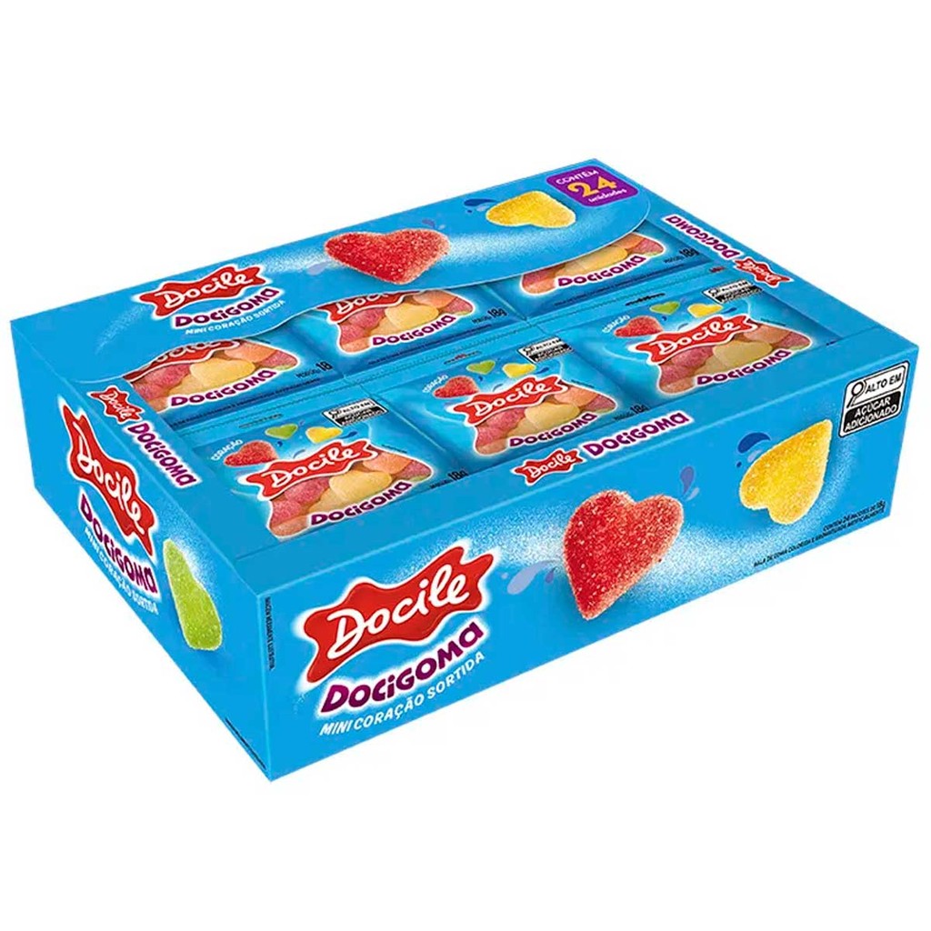 Mini Goma Docile Coração 24x18g | Shopee Brasil