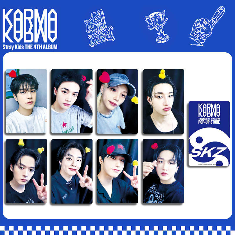 8 Pçs/set KPOP Stray Kids LOMO Cartão KARMA Photocard Coleção