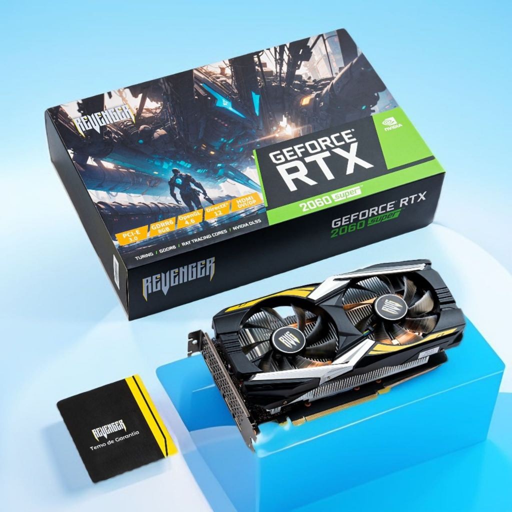 Placa de Vídeo Revenger GeForce RTX 2060 Super 8GB GDDR6 OpenGL4,6 DirectX®12 Máxima até 3Monitores