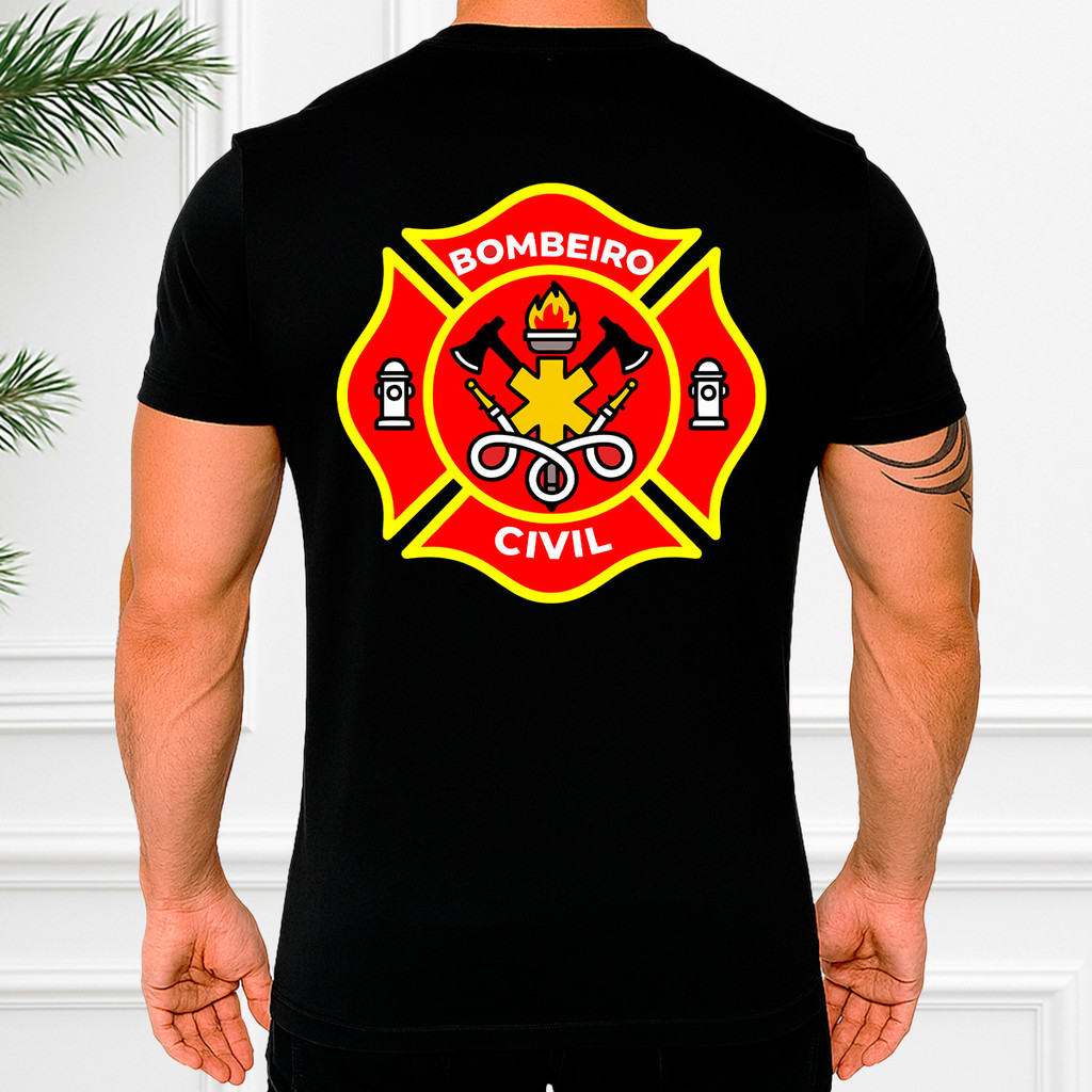 Camiseta Bombeiro Civil Militar Com Seu Nome Personalizada Para ...