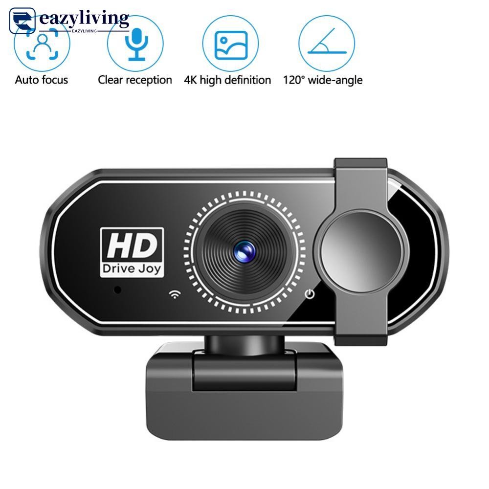 EAZYLIVING USB Plug & Play 1080P/2K/4K HD Webcam Para Laptop E Desktop ...