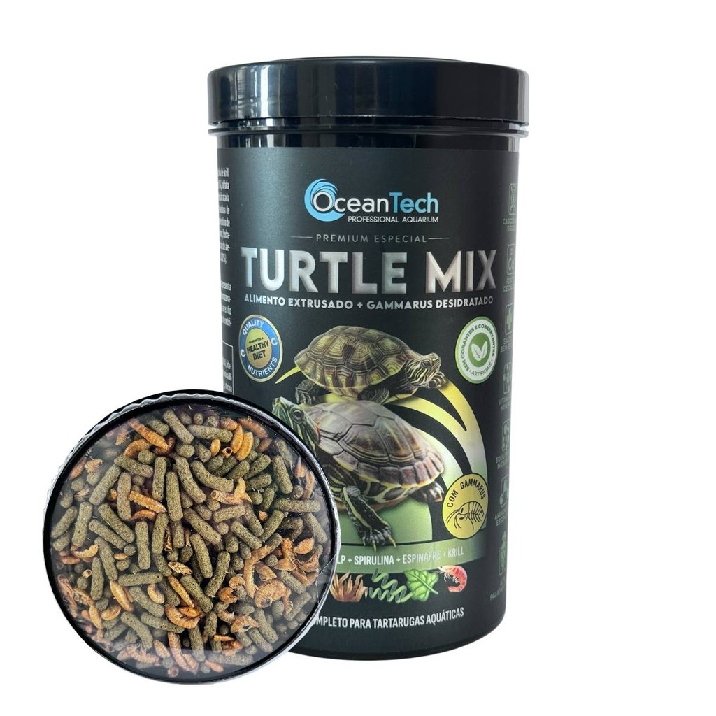 Ração Turtle Mix 240G tartaruga terrário oceantech nutrição | Shopee Brasil