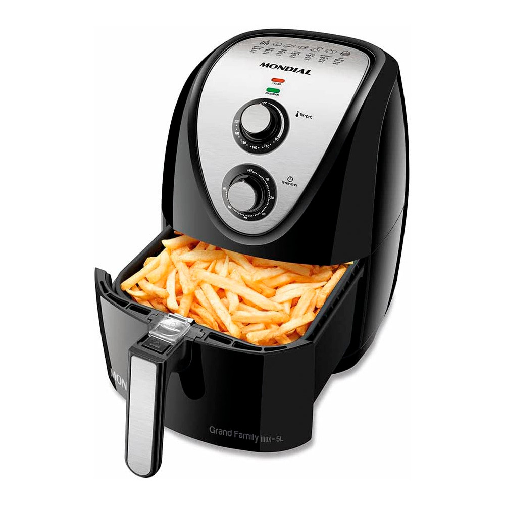 Fritadeira Elétrica Sem Óleo Air Fryer Mondial 5L Grand Fami