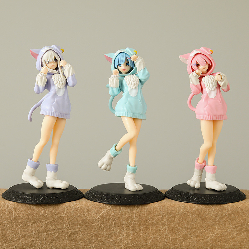3 Pçs/Set 14cm Re:Life In A Different World From Zero Anime Figura Rem ...