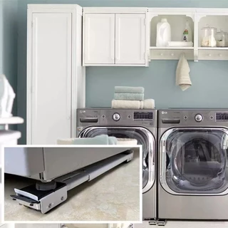 Suporte De Base Com Rodinha Para Geladeira Fogão E Máquina De Lavar Lousa Base Carrinho até 200kg em Oferta na Shopee