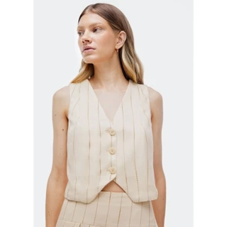 Colete Feminino Fio Tinto em Oferta na Shopee