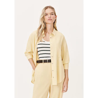 Camisa Feminina Manga Longa Oversized em Oferta na Shopee