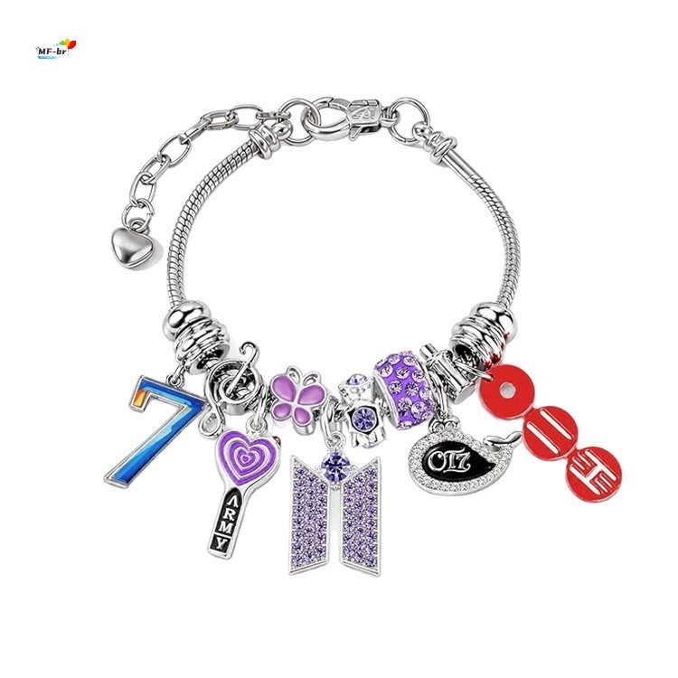 Pulseira de berloques BTS OT7