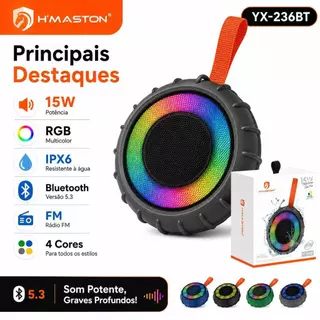 H'maston YX-236BT Caixinha De Som Bluetooth Caixa De Som Blootooth Caixa De Som Bluetooth Portátil Som Caixa Bluetooth