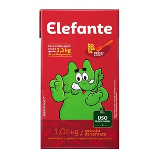 Extrato Elefante Tradicional Tetra Pack 1,04 Kg - Embalagem com 12 Unidades em Oferta na Shopee