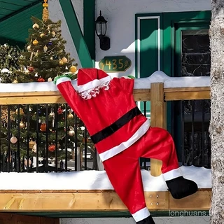 1 Peça Decoração de Presente de Natal Papai Noel Pendurado em Parede e Janela