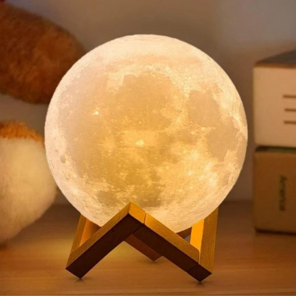 Abajur E Enfeite Decorativo Lua Cheia 3d Crie Ambientes Aconchegantes