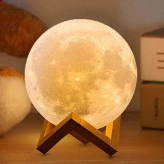 Abajur E Enfeite Decorativo Lua Cheia 3d Crie Ambientes Aconchegantes