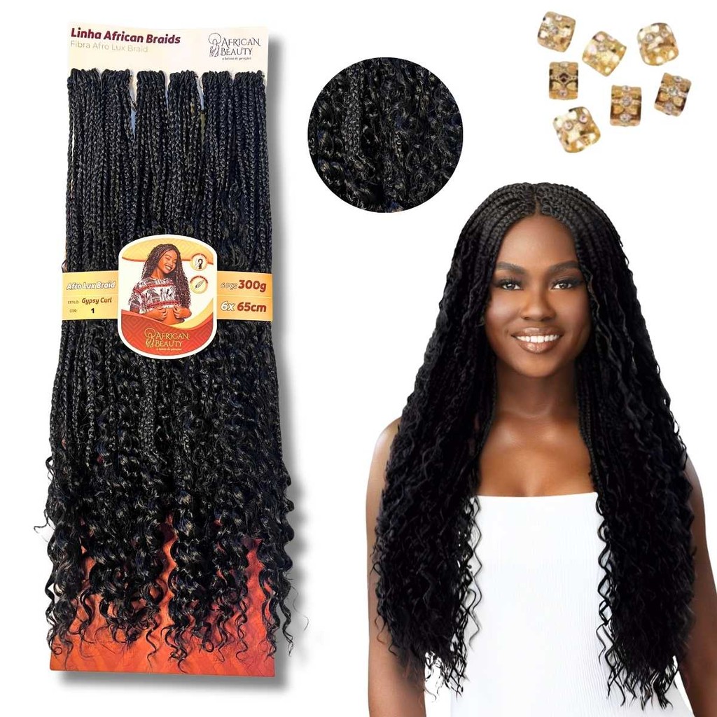Cabelo Cacheado 6x Gypsy Crochet Braid Tranças 65 cm | Shopee Brasil