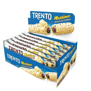 Chocolate Trento Wafer Massimo Branco com Cookies 25g - Embalagem com 15 Unidades em Oferta na Shopee