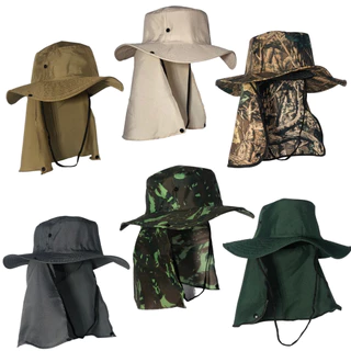 Chapéu Pescador Australiano Boné Pesca Proteção Pescoço Sol Chapéu Pescador Camping Australiano Proteção Nuca Pescoço
