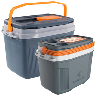 Kit Praia Pesca Caixa Cooler Térmico Grande 32 Litros E Caixa Pequena 20 Litros Termolar em Oferta na Shopee