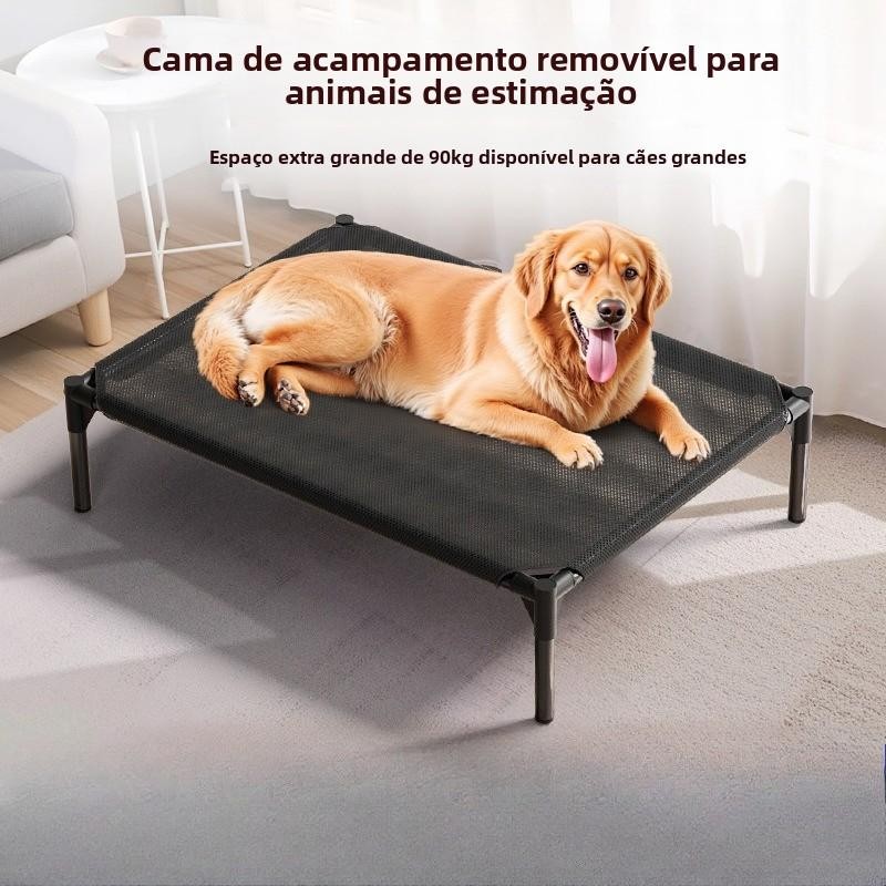 Cama Elevada Resistente para Cachorros Grandes – Portátil Camping, Capa ...