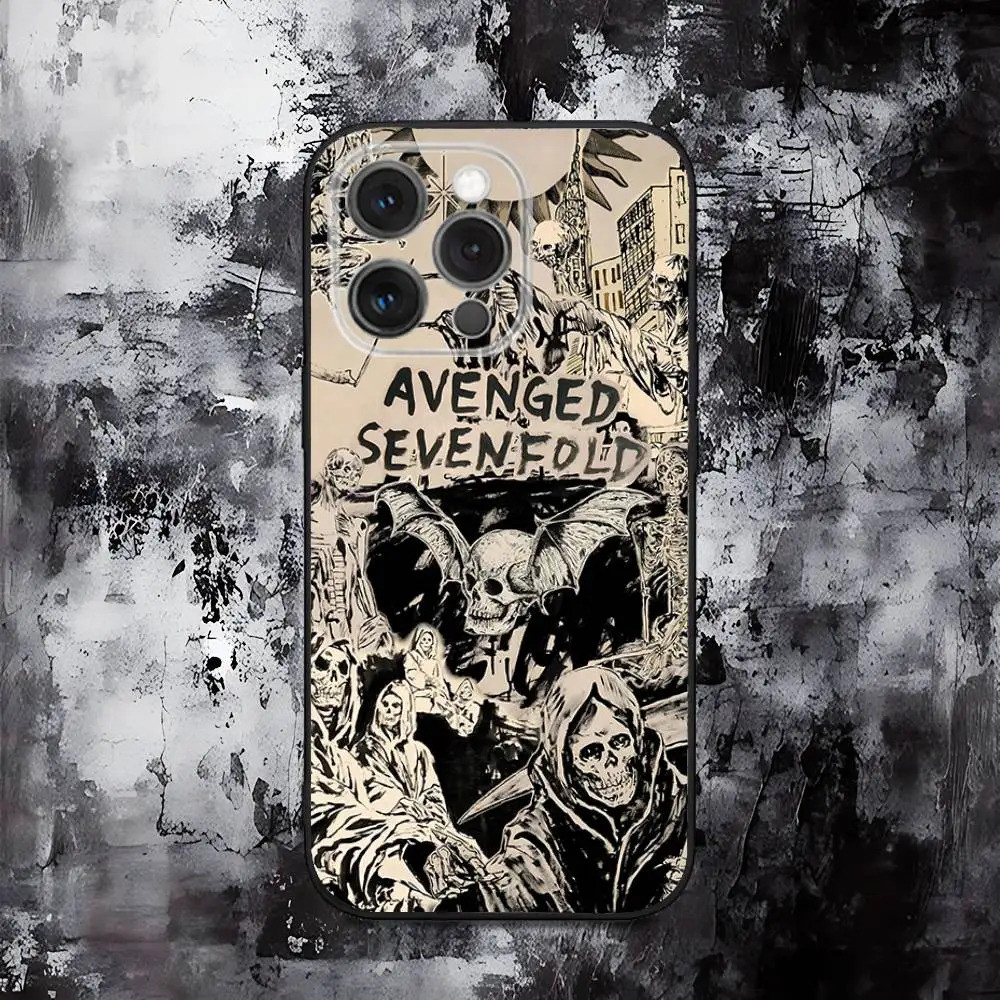TP-2 Capa De Telefone S-Sevenfold A-Avenged Para iPhone 16 , 17,15,14,13,12,11 , Pro , Max , Plus , X , XS , SE , E , Mi