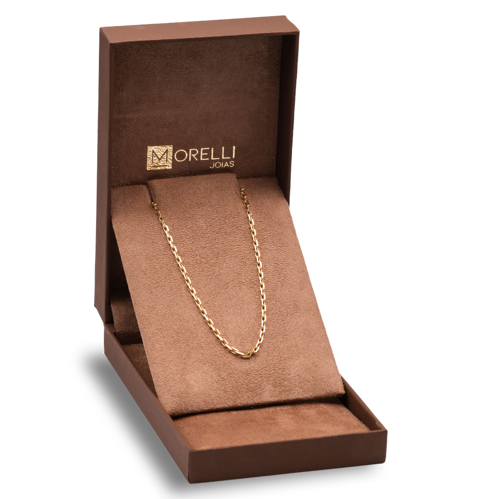 Corrente De Ouro 18k Masculina Cadeado 60cm Maciço 13g - Original 