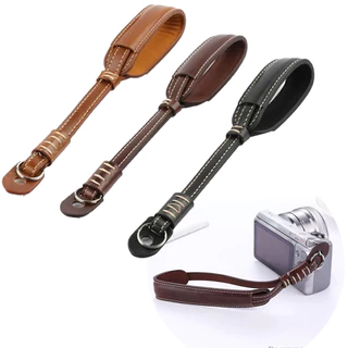 Alça de Mão Pulso p/ Câmera Fotográfica em Couro Handstrap