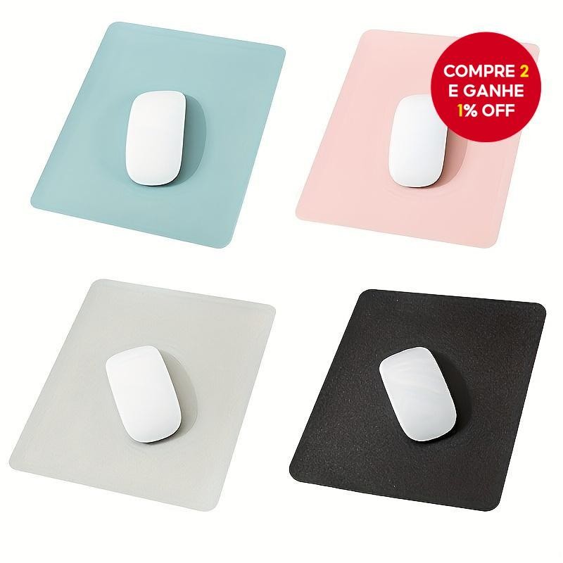 Tapete De Rato Pequeno De Couro Pu Antiderrapante Mesa À Prova D'água Para Jogos Pc Laptop Desktop