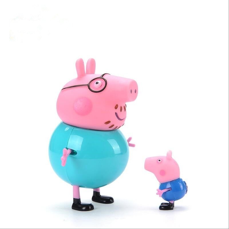 Em Estoque Frete Grátis] Conjunto Família Peppa Pig Porco Rosa