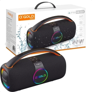 Caixa de som Bluetooth Portátil SM-32A A'Gold IPX6 80W