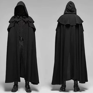 Capa Gótica Manto Mago Igreja Clérigo Voldemort Fantasia Cosplay Casaco com Capuz Robe de Halloween