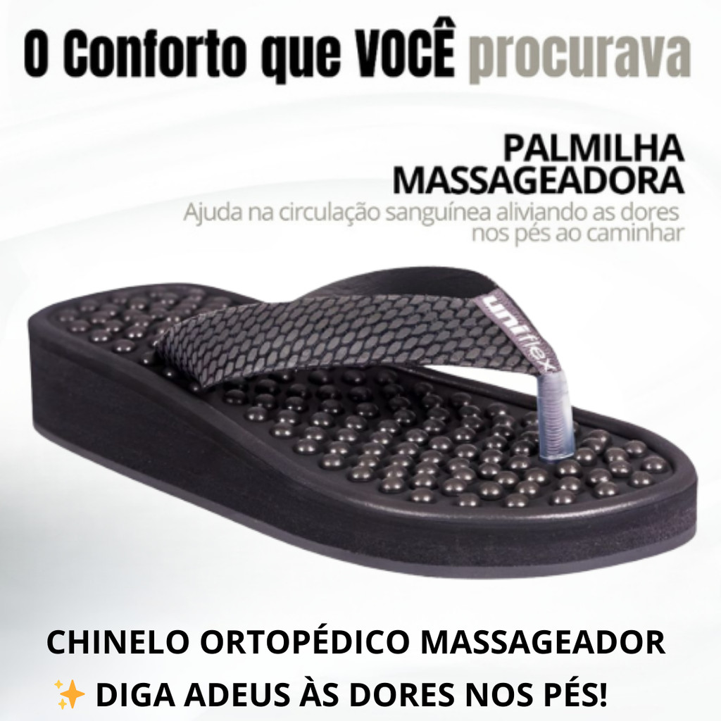 Chinelo ortopédico massageador, Chinelo para fascite plantar, Chinelo ...