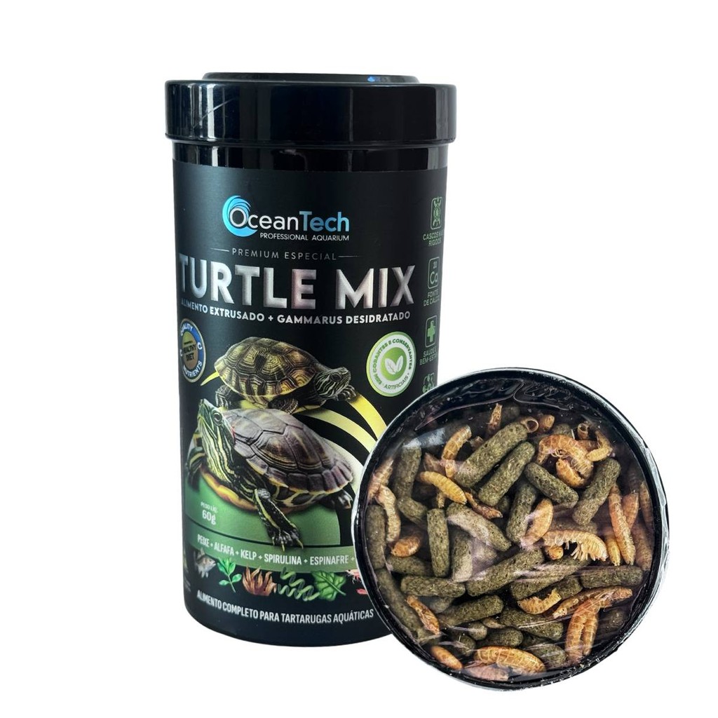 Ração Turtle Mix 60G tartaruga terrário oceantech nutrição | Shopee Brasil