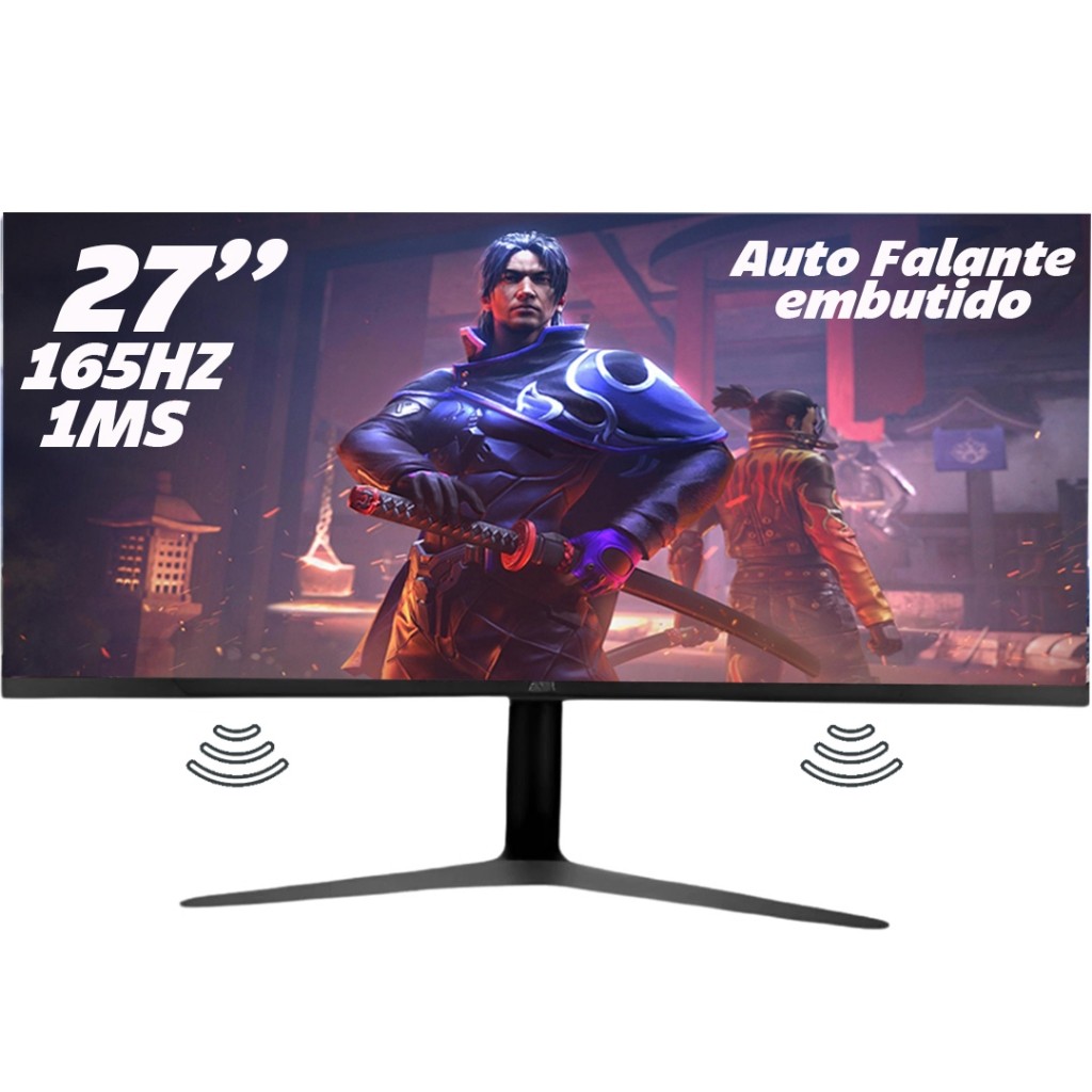 Monitor Gamer Aitek 27'' Led Com Auto falante165hz Full Hd  - 1ms
