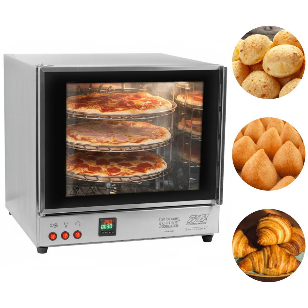 Forno Turbo Giratório 3 Bandejas Forno Digital Elétrico FGE3