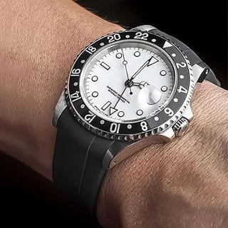 Relógio Masculino Pulseira de Borracha Executivo e Caixa de Aço inoxidável com Calendário Barato