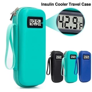 [largeloohg] Estojo De Viagem Para Refrigerador De Insulina Com Display Termômetro Diabéticos Medicação Refrigerada Bols