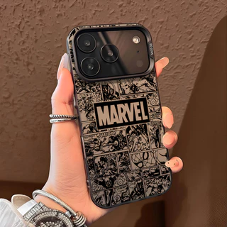 Capa prateada para iPhone 17 PRO MAX 11 15 PRO MAREVL iPhone XS XR 12 13 14 PRO MAX Modelo 6852CYK